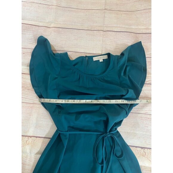 Loft Women's Green Slutter Sleeve Pull Over Dress - 2 - Picture 9 of 12